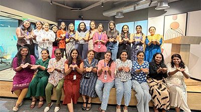 The Applied India team poses for a group photo on International Women's Day