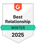 Best Relationship Winter 2025 G2 logo.
